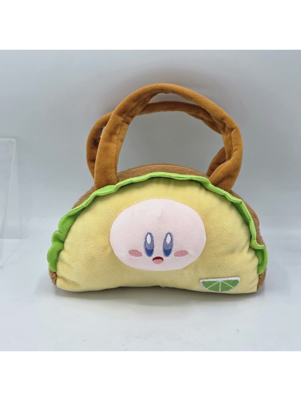 Kirby Taco Plush Purse Handbag Zippered Soft Character Bag Cute Kawaii